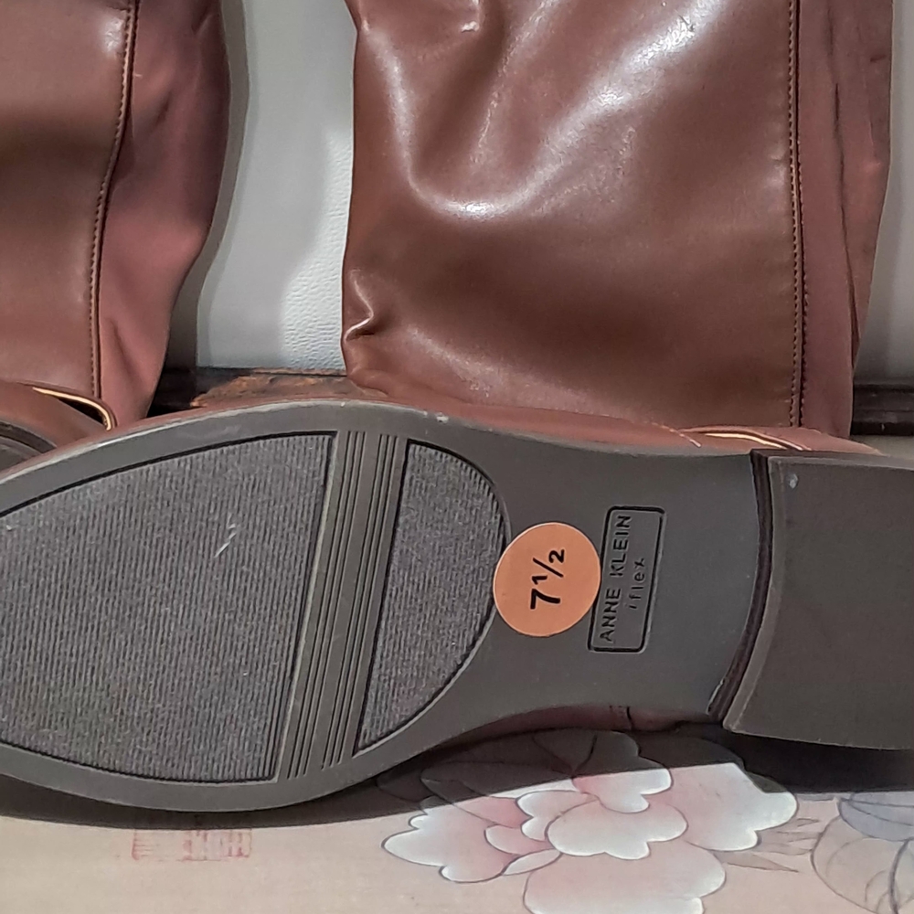 NWOT Anne Klein AKBESSA Brown Over The Knee OTK Riding Boots Size 7.5 iFlex - Picture 14 of 16